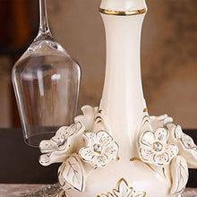 LDM Porta calici Porta Bicchiere da Vino Porta Calice da Appendere Decorazione Soggiorno Creativo Portabottiglie in Ceramica, Beige, 42 * 28 * 28 cm, per la casa