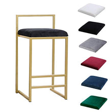 YUBINSgabello Da Bar，Schienale Sgabello Da Bar Bar Stool morbido velluto sedile Bar Chair completa Backed sedia da pranzo, cucina abitabile sedia contatore for Ristorante |Pub |Caffè negozio di metall