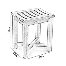 Accessori da bagno - Legno massello impermeabile antiscivolo Stabile Sicurezza Comfort Bath Chair cambiare le scarpe Sgabello anziani / disabili / incinta superficie curva presidente Max.250kg (34 * 4