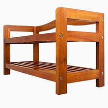 Deuba Panca Scarpiera Legno d´Acacia 2 Ripiani 42 x 74 x 26 cm caricabile Max 80kg Mobile Corridoio