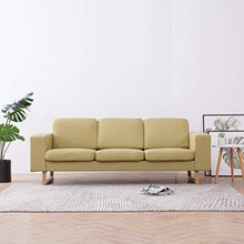 vidaXL Divano a 3 Posti Elegante Comodo Sofa Triplo per Casa per Ufficio Poltrona da Tre Persone Arredo per Salotto Arredamento in Tessuto Verde