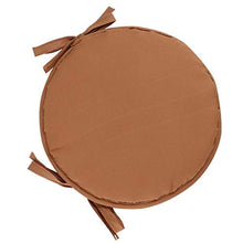 MissZZ Cuscini per sedie Rotondi per Sedia da Pranzo, Confezione da 2, con Lacci Cuscini per sedili universali Cuscini per Esterni da Interni Cucina da Giardino-Marrone 30x30cm (12x12in)