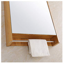 haozai Specchio da Bagno Specchio Arredobagno con Cornice (60 X 70 X13 Cm) pensile Bagno Sospeso,Specchio Contenitore Bagno,con Portasciugamani,Marrone 20