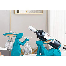 XLBAXLJ Coniglio Supporto di Tazza Wine Rack, 2 Pezzi del Fumetto Creativo Sveglio del Vino della Casa Cremagliera Champagne Decorazioni per La Veranda Ufficio Soggiorno Camera da Letto