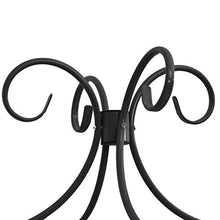 SKM Letto a Baldacchino Nero in Metallo 90x200 cm (22.8kg)