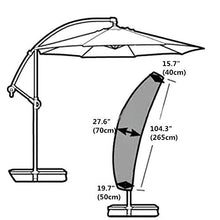 LINGKY Copertura per ombrellone, per Ombrellone Impermeabile Traspirante Copertura da 9ft a 11ft Coprire 210D Poliestere Oxford alla Protezione per Ombrellone da Giardino (262x89cm)