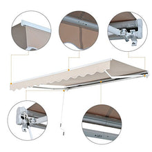 Outsunny Tenda da Sole Avvolgibile Impermeabile da Esterno in Poliestere 3×2,5m