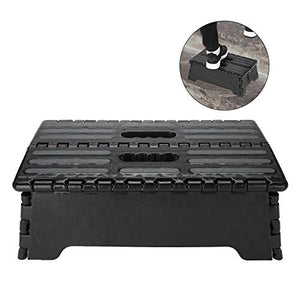 Sgabello Pieghevole, Scalino Poggiapiedi Antiscivolo per Bambini e Adulti Anziani, Poggiapiedi Ultra Resistente Fino a 300lb, Altezza 13cm, per Cucina, Bagno, Giardino, Casa