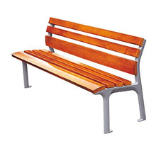 Sedie da giardino in stile europeo, panchine da terrazza all'aperto, Panca da esterno in legno anticorrosivo con schienale, Può ospitare 2-3 persone / forte capacità portante / facile da pulire