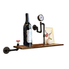 MoDi Wine Rack Retro Style Industriale Tubo di Acqua a Parete Vino Rack (L95CM * W20CM * H50cm)