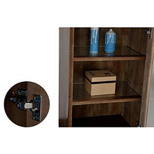 Cassetto del Cabinet della Credenza Torre di stoccaggio del comò con 2 cassetti e 1 Armadio, Armadio di stoccaggio Armadio di Stoccaggio in Legno (Color : Coffee, Size : 40x50x131cm)