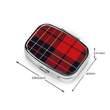Brodie - Portapillole quadrato per medicine, motivo tartan