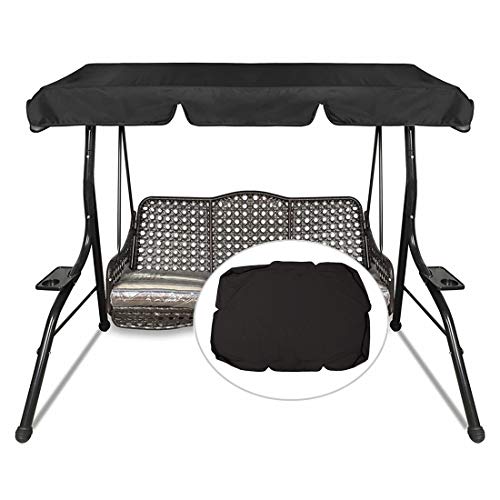 Copertura di Ricambio Universale per Dondolo, Tetto di ricambio universale per dondolo da giardino a 3 posti, Copertura Tetto Dondolo, Impermeabile e Protezione UV (164 x 114 x 15cm)