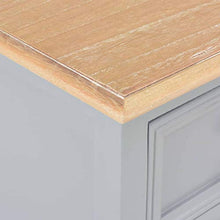 Tidyard Comodino Francese in MDF Grigio/Marrone/Nero con 2 Cassetti,Comodino con Cassetti,Comodino Camera da Letto,Comodino Retro,Cassettiera Camera da Letto,Comodino Portatelefono 35x30x49 cm