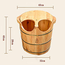 YLL Canna per pediluvio Piedi Vasca, Cedar Piedi Vasca, pediluvio Vasca con Coperchio, Perfetto ammollo i Piedi (40 cm)