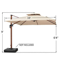 Ombrello quadrato con motivo a foglia viola, 3 m, in legno, per patio o esterni, ombrellone da giardino, Stivaletti da pioggia zebrati - Bambini