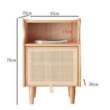 Comodini Camera da Letto Giapponese Creativo Comodino Comodino in Legno Rattan Comodino Moderno Semplice Governo di immagazzinaggio Comodino