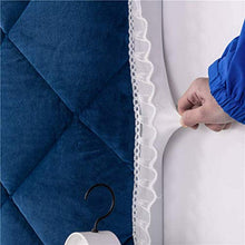 WEDSFC Copri Testata Letto Matrimoniale,Matrimoniale/Singolo Copertura testiera Letto Elasticizzato in Velluto Protettiva Copritestiera Antipolvere Fodera per testiera del Letto,Light Gray,160cm