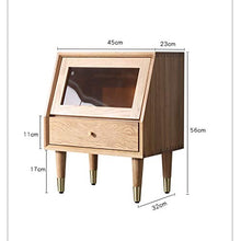 Comodino in Legno massello Nordico Moderno e Minimalista in Legno di Quercia Bianca Armadio ad Angolo FANJIANI