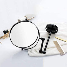 Trucco specchio con luci Specchio per il trucco Specchio cosmetico da 8 pollici Black Pieghevole Specchio da bagno Pieghevole 3x Specchio d'ingrandimento (Colore: nero Dimensione: 8 pollici 3x) per il