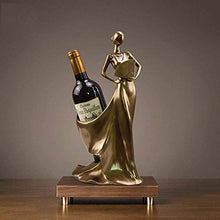 Semplicità Elegante Artigianato in Resina Arredamento per la Casa Creativo Soggiorno Bar Beauty Portabottiglie in Bronzo 16 * 17 * 36Cm Bello Ed Elegante, HJJ