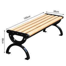outdoor furniture Sedia in Metallo Panca Giardino per Esterni, Telaio in Alluminio pressofuso Rinforzato antiruggine da banco in Legno massello anticorrosivo, Sedili Resistenti alle intemperie