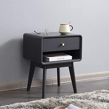 WALNUTA Comodino per Camera da Letto Nordico Interamente in Legno massello Letto a Legna per la casa Armadietto Semplice e Moderno Colore Noce