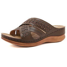 Sandali Donna Sandali Zeppa Scarpe Passeggio Spiaggia, Sandali Donna Sexy Tacco Zeppa Sandali Punta Aperta Retro, Moda Comode Morbido Antiscivolo Ciabatte Casa Infradito,B,40