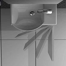 Mobile da bagno composto da lavabo con mobiletto bianco laccato lucido – già premontato – Design di alta qualità – soluzione per WC per ospiti