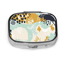 Tinsley, scatola quadrata per pillole e medicine, moderna pittura astratta in colori BoldFresh, organizer per pillole da viaggio, dispenser per vitamine e integratori