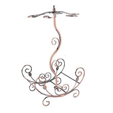Creativo Wine Rack Pratica Creativa Wine Rack Bronzo Metallo Vetro Vino Rack con 6 Ganci Durevole Wine Rack (Color : Pattern A, Size : One Size)