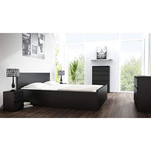 BIM Furniture Marbella Comò con 6 cassetti multiuso da 120 cm, ideale per camera da letto e soggiorno, nero