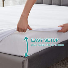 Hansleep Coprimaterasso Impermeabile Singolo di bambù 150x200cm, Angoli Estici Ampi Fino a 50cm, Proteggi Materasso Antiacaro & Silenzioso