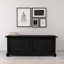 Homemania 1044_PF Cassapanca Acanto, Nero in Legno, 120 x 42 x 50 cm