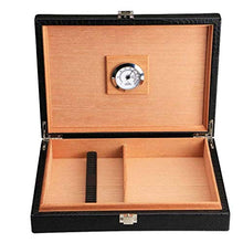 ZYING Portatile da Viaggio in Pelle Cigar Box - Wearable, Sealed, Portatile Cigar Humidor Valigia con igrometro e umidificatore