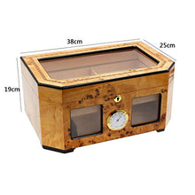 Humidor Armadio per Sigari Umidificatore Idratante A Temperatura Costante Scatola Idratante in Legno di Cedro Set per Fumatori di Sigari Gli Accessori per Sigari Possono Contenere 50 Sigari