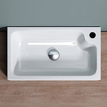 doporro Lavabo da Appoggio, Lavandino Bagno 46x26x11 cm, Lavabo da Minerale fuso Colossum101