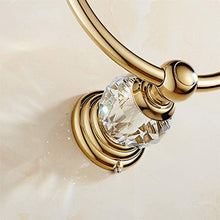 Ghelf Asciugamano da bagno in acciaio inox stile europeo Asciugamano Asciugamano Asciugamano in lega di zinco Accessori per il bagno e Base di cristallo Decorazione di lusso Gold Lucido Giacca Asciuga