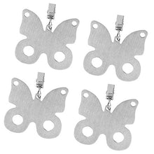Amuzocity Set di 4 Pesi Tovaglia a Forma di Tovaglia in Acciaio Inox - La Farfalla, 4.5x7cm