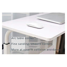 SXGKY Tavolo per Laptop Table Tavolino Altezza Regolabile, Portatile Tavolino per Laptop Tavolo per Computer Tavolino Scrivania Portatile FF (Color : 80 * 40 White Maple with Card Slot)