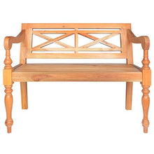 vidaXL Legno Massello di Mogano Panca Batavia Marrone Chiaro Panchina Esterni