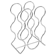 mDesign Set da 2 Portabottiglie – Porta Bottiglia di Vino in Metallo – Porta Bottiglie per la conservazione di 6 Bottiglie di Vino e Altre Bevande – Portabottiglie Vino Moderno – Argento