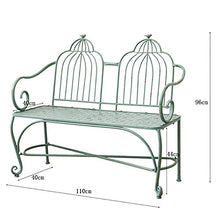 Retro Battuto Cortile Ferro Sgabello Per Il Tempo Libero, Panchina Di Metallo Terrazza Con Giardino Esterno, Sedia Decorazione Portico A Forma Di Gabbia, Utilizzato Per Parco Giardino Strada Balcone