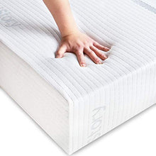 BedStory - Materasso 140 x 190 x 18 cm, in lattice infuso per migliorare il sonno, mi-morbido, traspirante, antiacaro, rivestimento sfoderabile e ipoallergenico