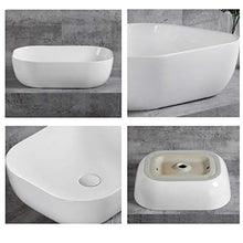 Lavandino, Ceramica, Quadrato Bianco di Alta Qualità Sopra Il Contro Lavabo del Bagno (20 * 16 * 6 Pollici)
