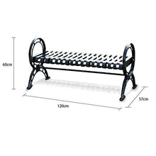 Outdoor sports Terrazza panchina da Giardino, Seduta da Esterno in Metallo con braccioli, Sedile di Riposo Giornaliero Impermeabile e con Protezione Solare, Adatto per 2-3 Persone