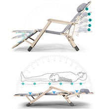 Lounger Poltrone reclinabili Pieghevole reclinabile Lettino Sauna Lettino Prendisole Sedia da Giardino Regolabile, Grigio Max. 260 kg