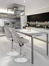 Sweethome 2 sedie da bar per la reception, sgabello alto alla moda, semplice e versatile, sedia girevole per il soggiorno, ufficio (grigio)