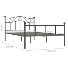 Tidyard Struttura Letto Singolo Matrimoniale in Metallo con Doghe 100/120/140x200 cm,Giroletto Singolo Matrimoniale in Mettallo,Letto con Doghe,Letto in Metallo,Letto Una Piazza e Mezza