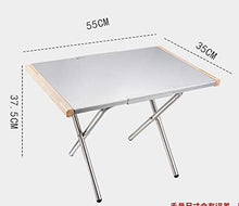 YAMMY Tavolo da Campeggio Pieghevole Tavolo in Acciaio Inossidabile Resistente alla Temperatura Tavolo da Barbecue Portatile Tavolo da Picnic con Borsa (Sedia)